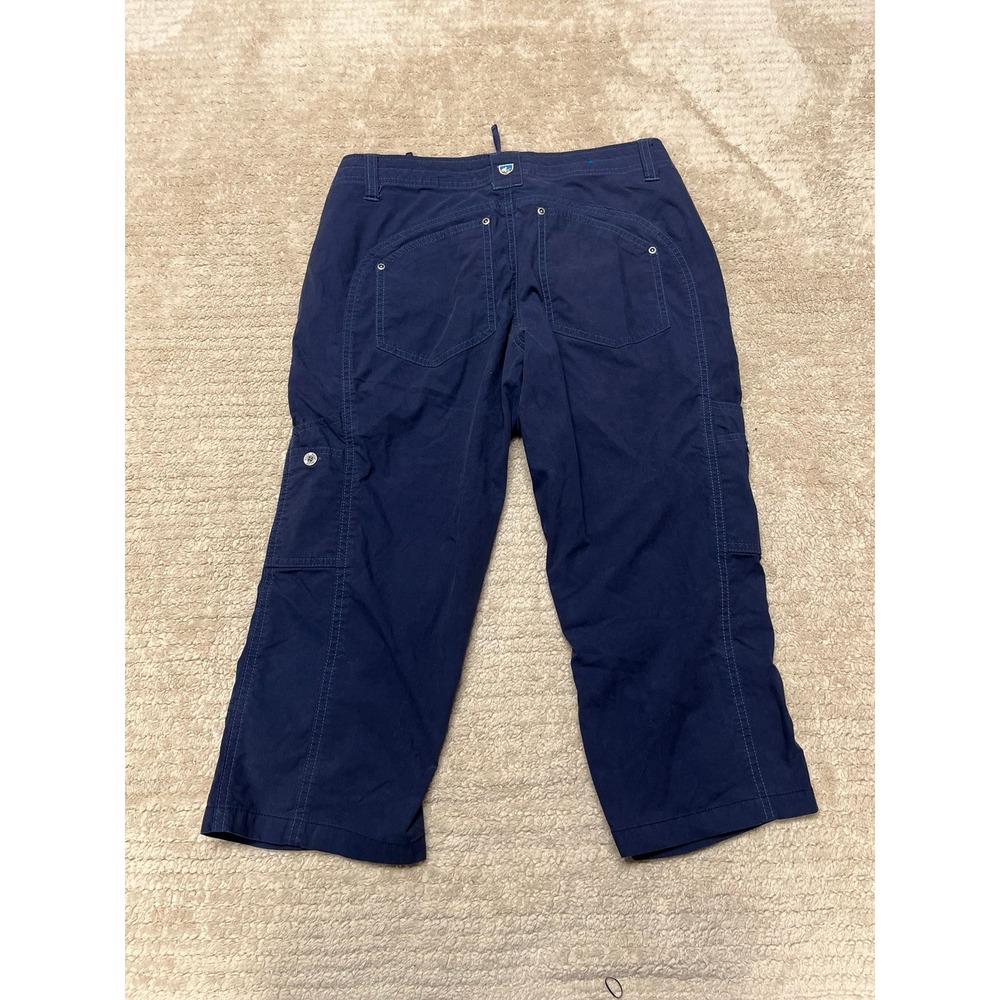 Kuhl Free Range Cargo Capri Pant Womens 6 Indigo Blue Hiking Outdoor - Picture 2 of 4